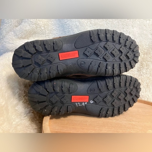 Khombu Lisa All Weather Snow Boots Brown Suede Ankle Booties Faux Fur Size 9 - Picture 5 of 9